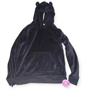 SO animal ear fleece pullover hoodie